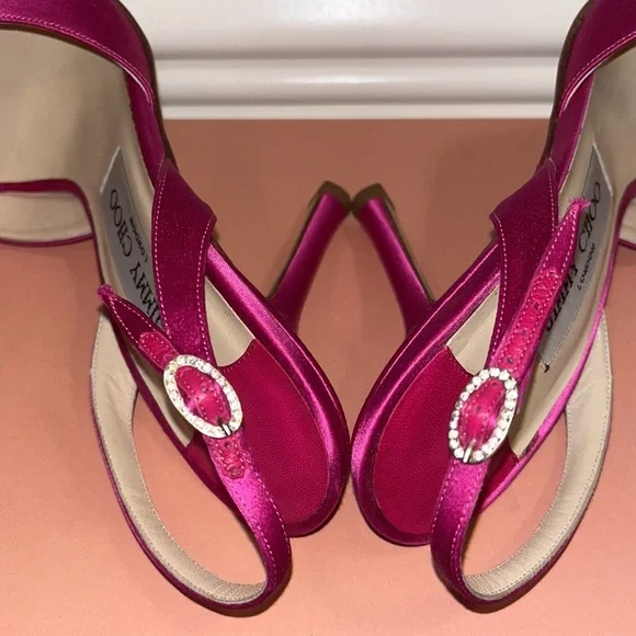 Y2K Jimmy Choo Hot Pink Sling-backs - Picture 5 of 6